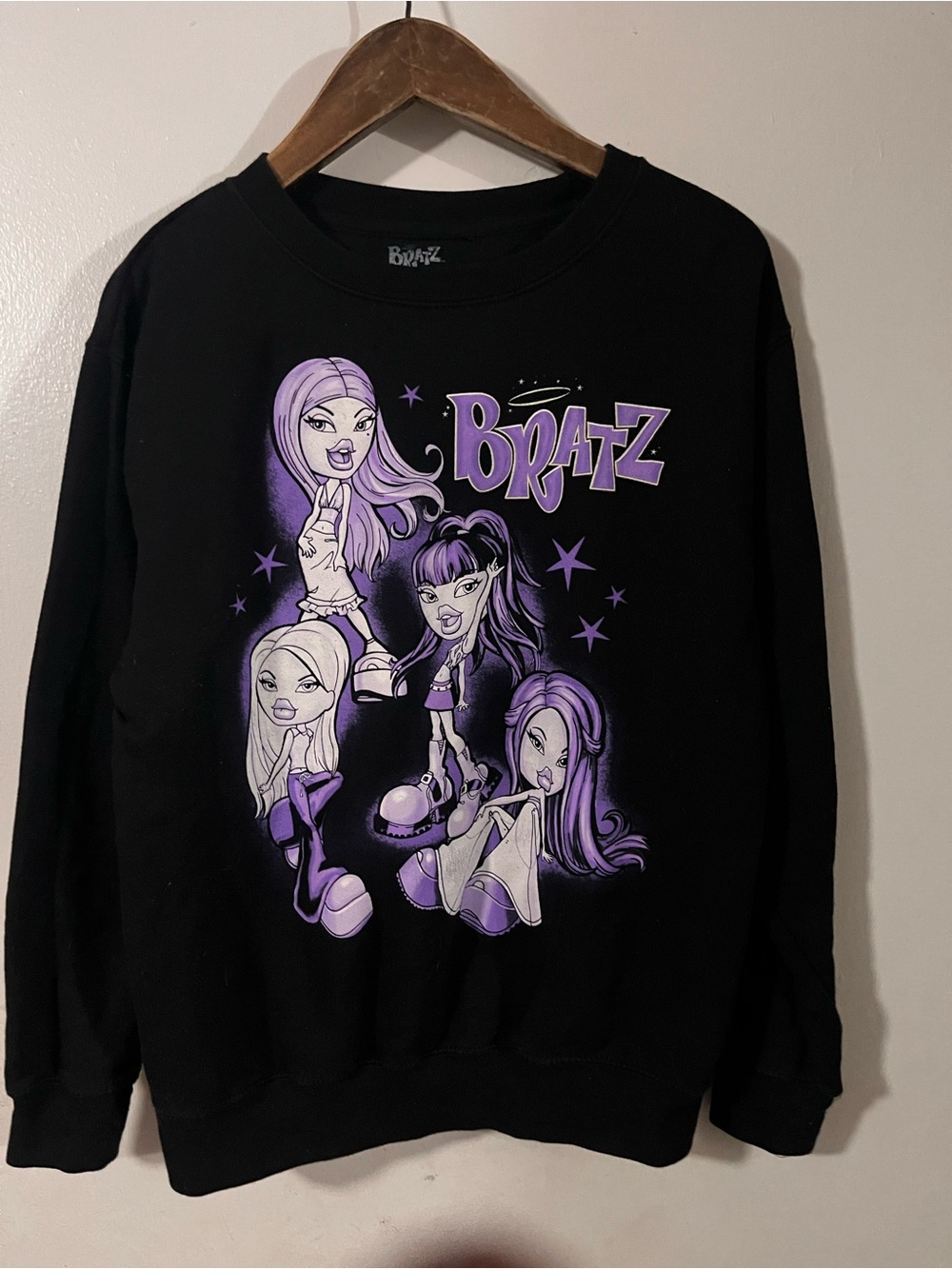 Bratz Black & Purple Graphic Crewneck Sweater